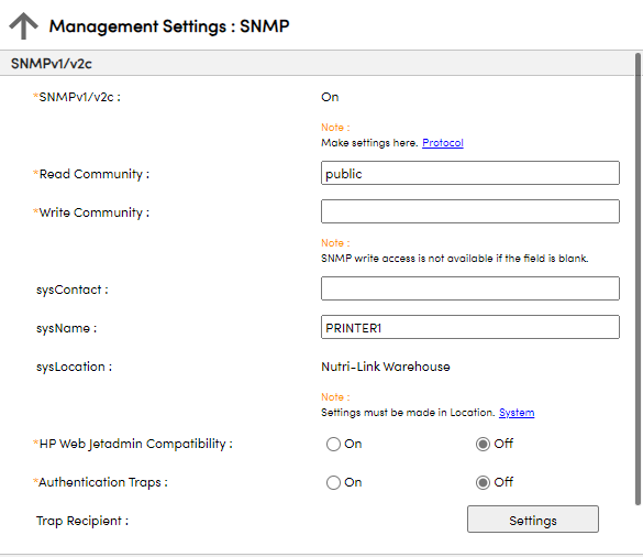 SNMP – change the default community name